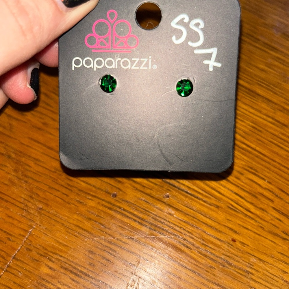 Green earrings